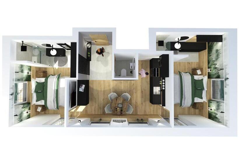 침실 1개 발코니 아파트, Landhaus Riepler