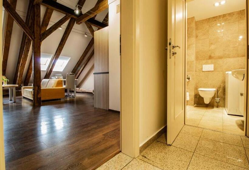 带1个卧室的带阳台的公寓, Residence U černé Věže české Budějovice