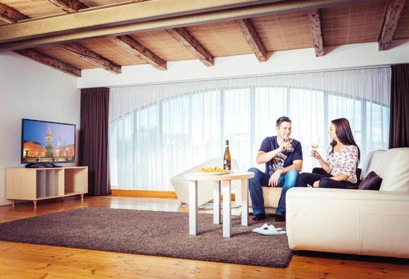 带1个卧室带观景的公寓, Residence U černé Věže české Budějovice