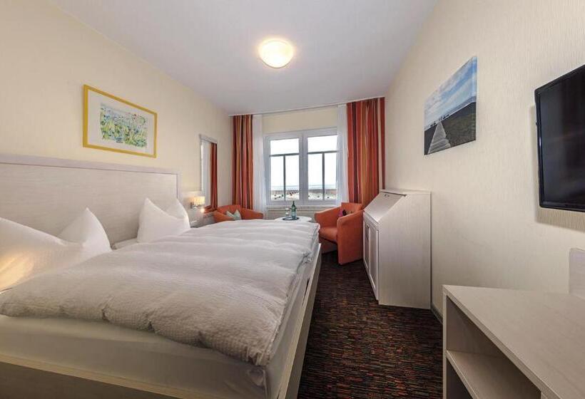 اتاق راحتی با چشم‌انداز دریا, Strandhotel Wietjes