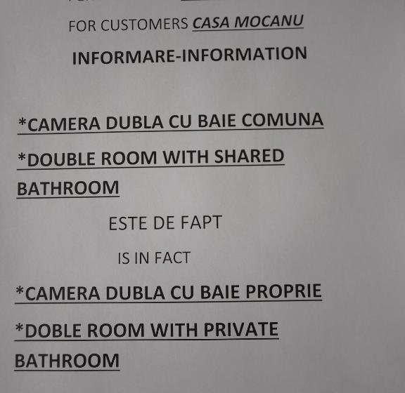 带共用浴室的标准房间, Casa Mocanu