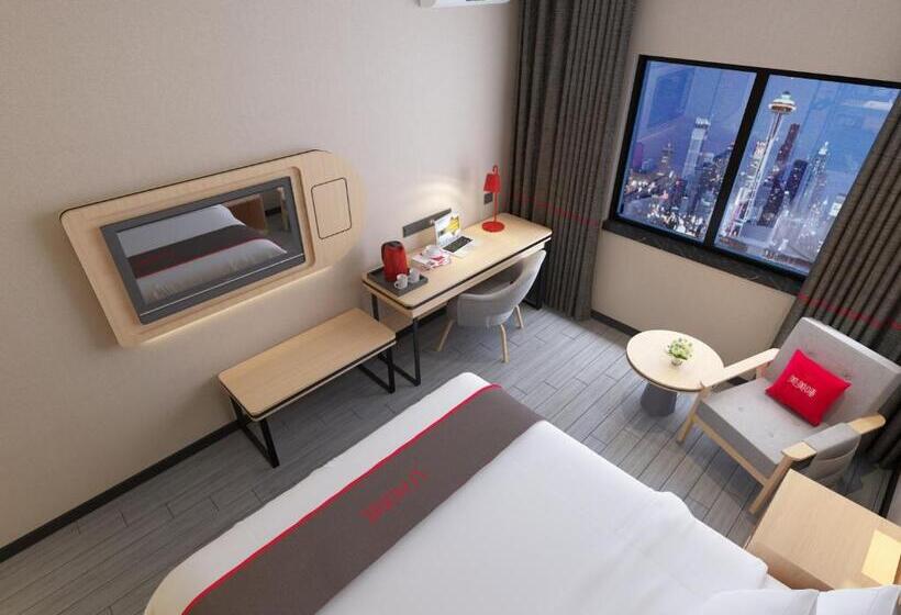 Номер Стандарт, Thank Inn Chain Hotel Jiangsu Yangzhou Jiangdu District Longchuan Square
