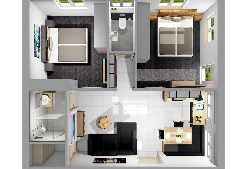 Апартаменты 1 Спальня Нижний Этаж, Haus Tirol Appartements