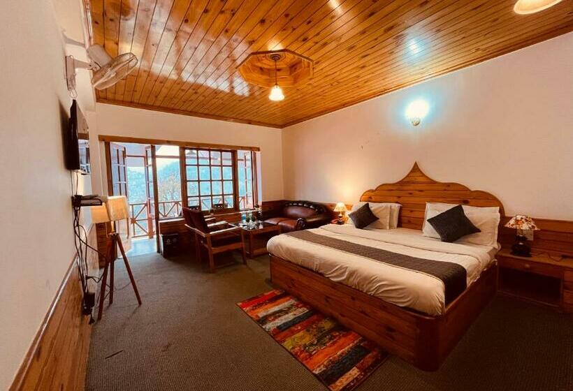스탠다드 룸 킹사이즈 침대, The Beas Riverside Resort, Manali