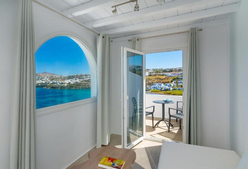 חדר סטנדרט נוף לים עם מרפסת, Cape Mykonos
