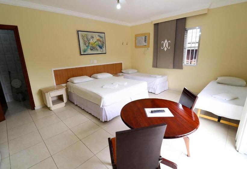 اتاق استاندارد چهارنفره با چشم‌انداز جانبی دریا, Charme Hotel Guarujá Frente Mar