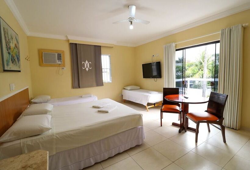 اتاق استاندارد چهارنفره با چشم‌انداز جانبی دریا, Charme Hotel Guarujá Frente Mar