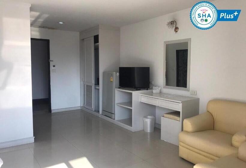 Standaard Éénpersoonskamer met Balkon, Jomtien Longstay Hotel   Sha Plus Certified