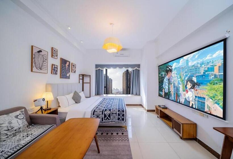 Quarto Deluxe, Guangzhou Lijing Aparthotel Pazhou Exhibition Center   Next To Exit D Of Wanshengwei Mtr Station