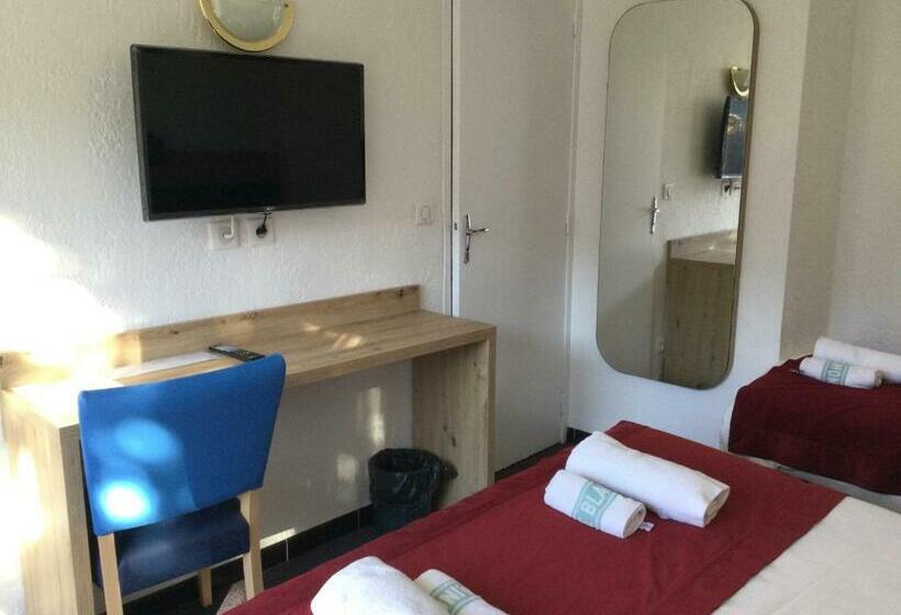 غرفة قياسية مزودة بتراس مطلة على الجبل, Hôtel Le Blainon