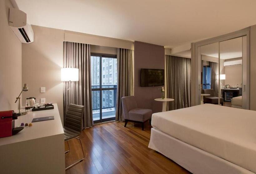 غرفة ديلوكس مزودة بشرفة, NH Curitiba The Five