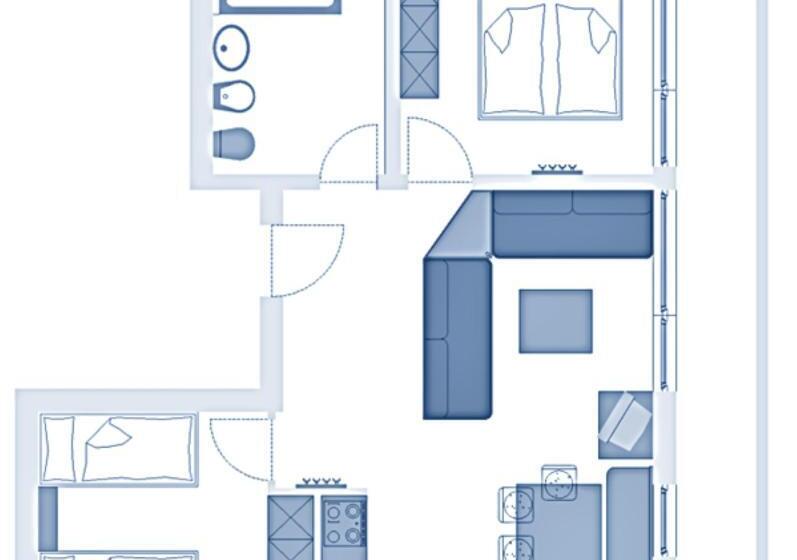 Апартаменты 2 Спальни, Residence Silvester