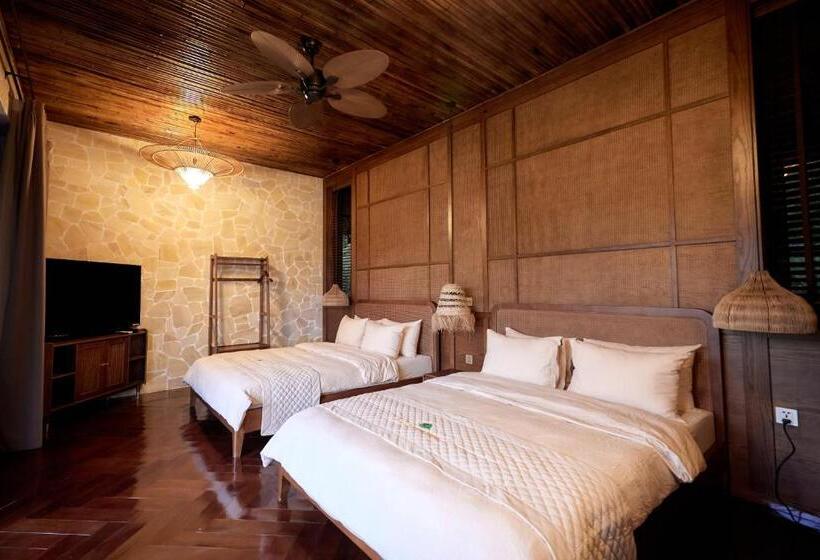 اتاق استاندارد چهارنفره با بالکن, Punna Ecolodge đại Lải