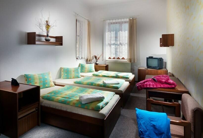 스탠다드 트리픔 룸 공동욕실, Chata Labská   špindlerův Mlýn   Hostel