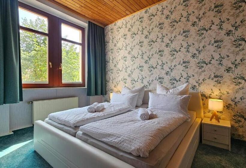 Апартаменты 1 Спальня с Балконом, Pension Weiße Rose, Parkplatz, Frühstück, Wlan, Zentral
