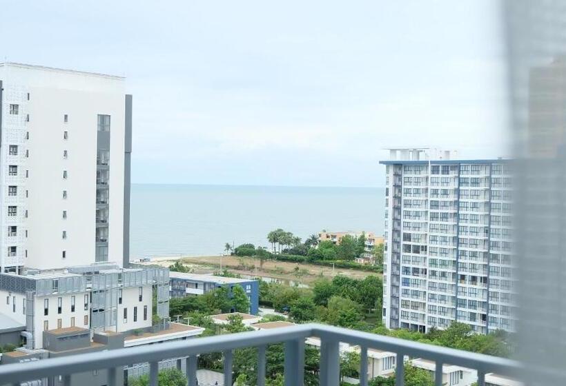 프리미엄 아파트 1 베드룸 바다 뷰, Blue Condo Thew Talay Seaview By Bigbike