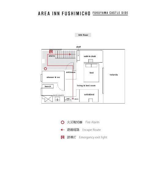 Номер Стандарт с Балконом, Area Inn Fushimicho Fukuyama Castle Side
