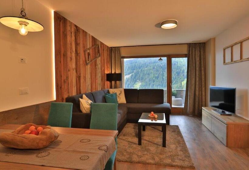 آپارتمان 1 خوابه با چشم‌انداز, Familyparadies Gamplalm
