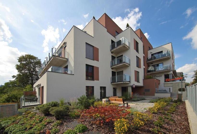 شقة غرفة واحدة مزودة بتراس, Apartmány Terasy Café