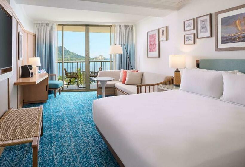 اتاق استاندارد با چشم‌انداز دریا, Outrigger Reef Waikiki Beach Resort