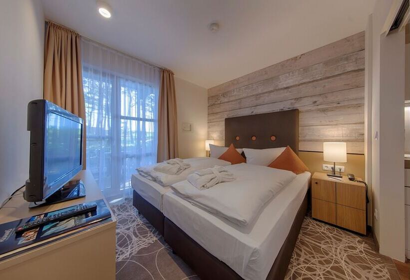Апартаменты Внутренние 1 Спальня, Aquamaris Strandresidenz Rugen