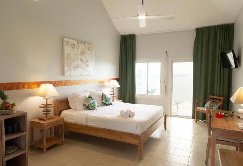 اتاق استاندارد با بالکن و چشم‌انداز دریا, Hôtel Frégate Bleue