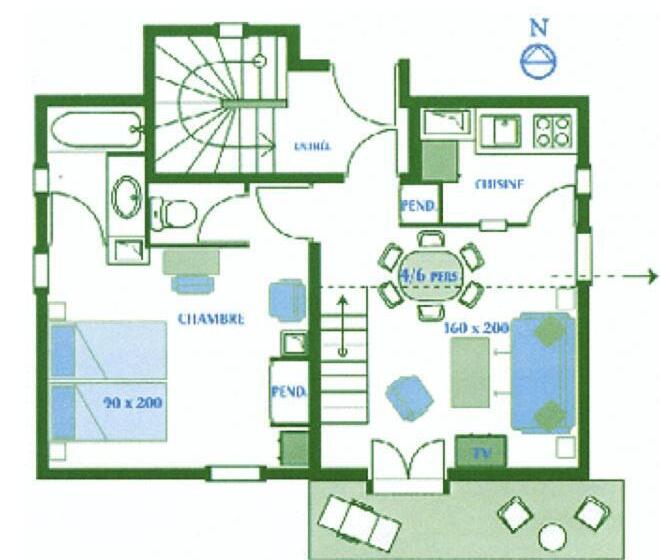 Апартаменты Дюплекс 1 Спальня, Locations Appartements & Chalets   Village Piéton, Vue Glaciers