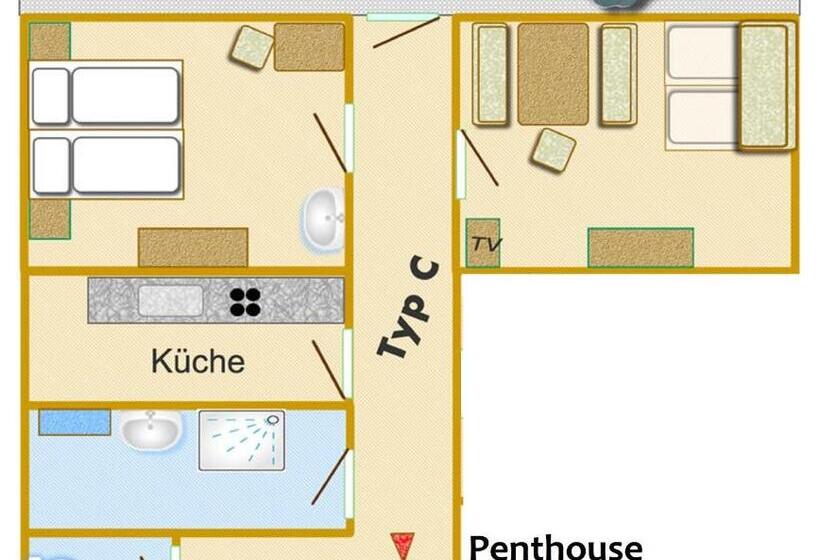 דירת פנטהאוז 1 חדרי שינה, Steindlhof In Walchsee