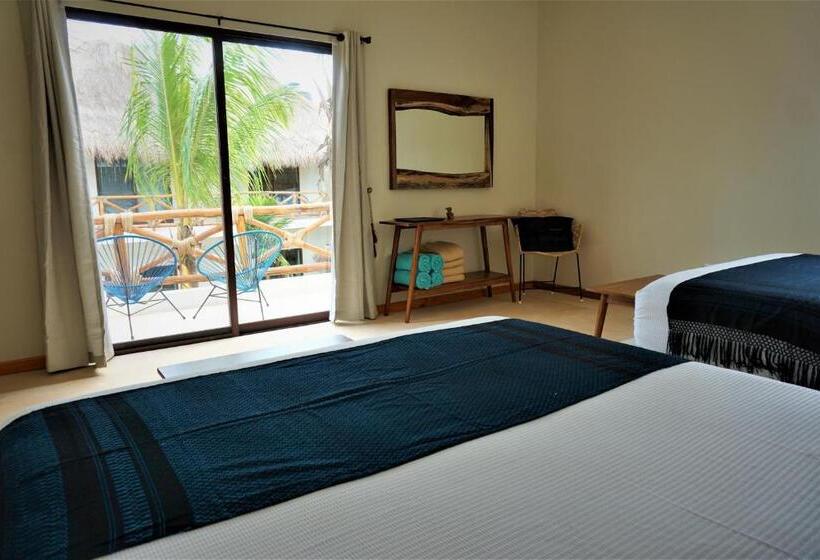 ２ダブルベッドのスタンダードルーム, La Puerta Azul Beachfront  Adults Only