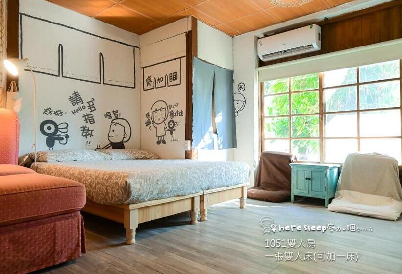 اتاق استاندارد با سرویس بهداشتی مشترک, Here Sleep Guesthouse