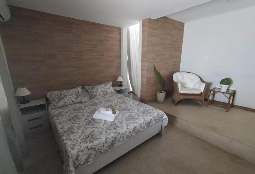 חדר סטנדרט נוף לים עם מרפסת, Casa De Hóspedes Guesthouse Prainha