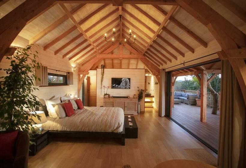 Шале Superior 1 Спальня, Cabane De Prestige Avec Jacuzzi Et Sauna Privatifs