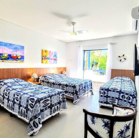 اتاق استاندارد چهار تخته, Brisa Do Mar Barê Praia Hotel   Praia De Barequeçaba