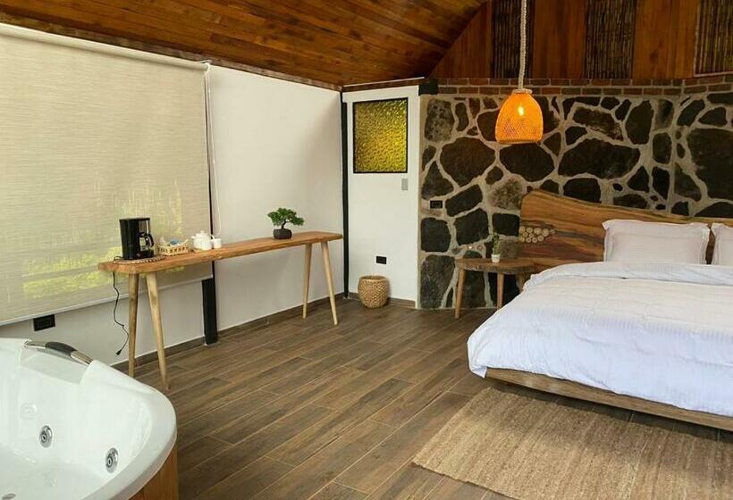 带阳台套房, Rancho Ecoturistico El Faro