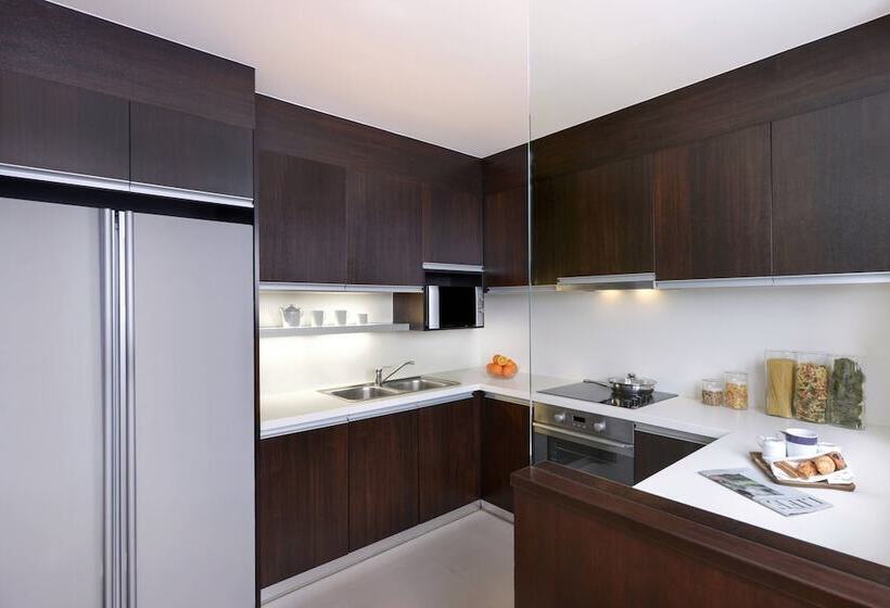 デラックススイートの３ベッドルーム, Sathorn Vista Bangkok  Marriott Executive Apartments