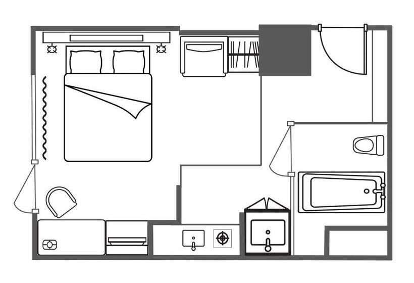 Номер Стандарт, Citadines Karasuma Gojo Kyoto