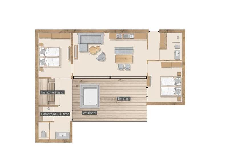 1 베드룸 수피리어 스위트, Wirthshof Hotel & Chalets