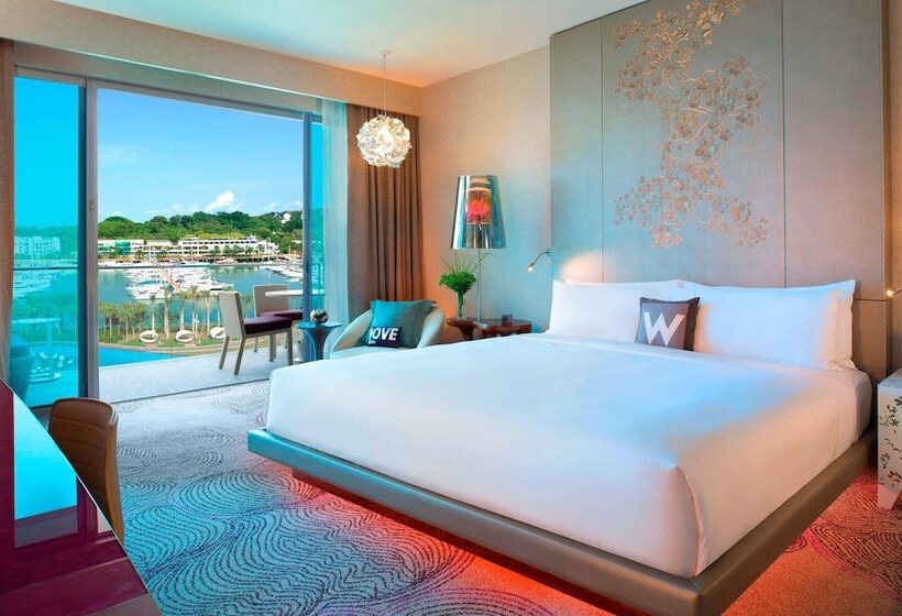 اتاق استاندارد با تخت دوبل و چشم‌انداز, W Singapore  Sentosa Cove