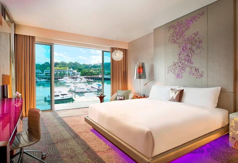 اتاق استاندارد با تخت دوبل و چشم‌انداز, W Singapore  Sentosa Cove