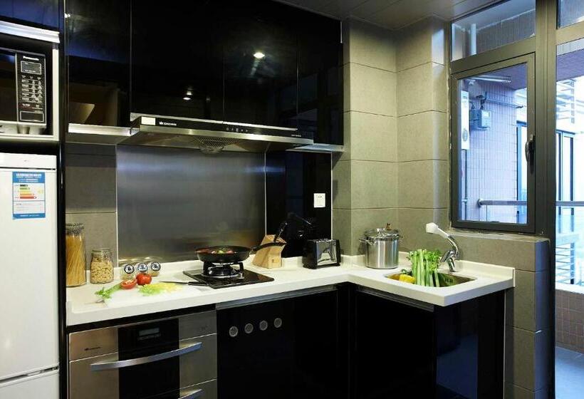 Апартаменты 2 Спальни, Dan Executive Hotel Apartment Zhujiang New Town Freeshuttle Bus To Cantonfair Duringcanton Fair Peri