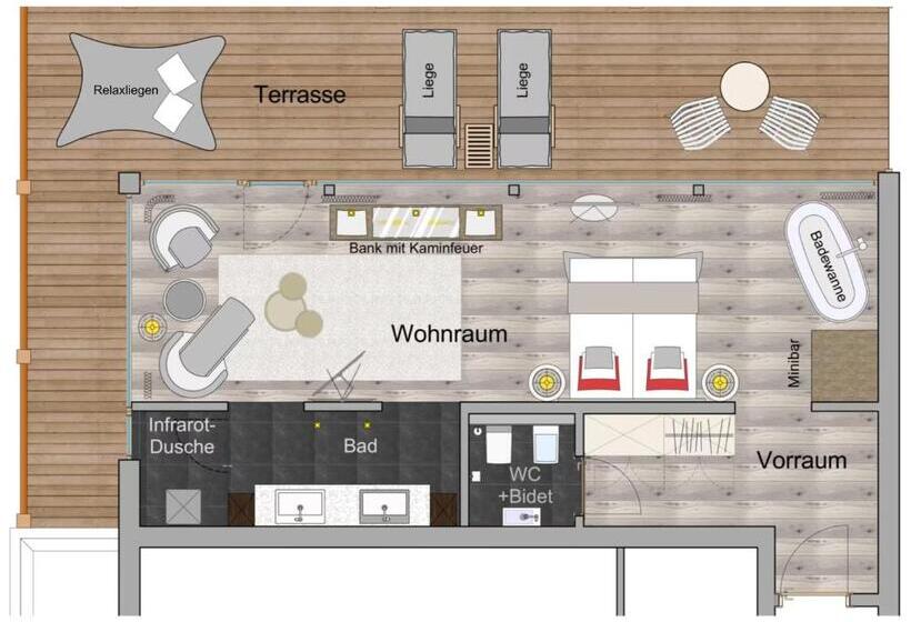 Люкс с Террасой, Sport  Und Wellnesshotel Held 4 Sterne Superior