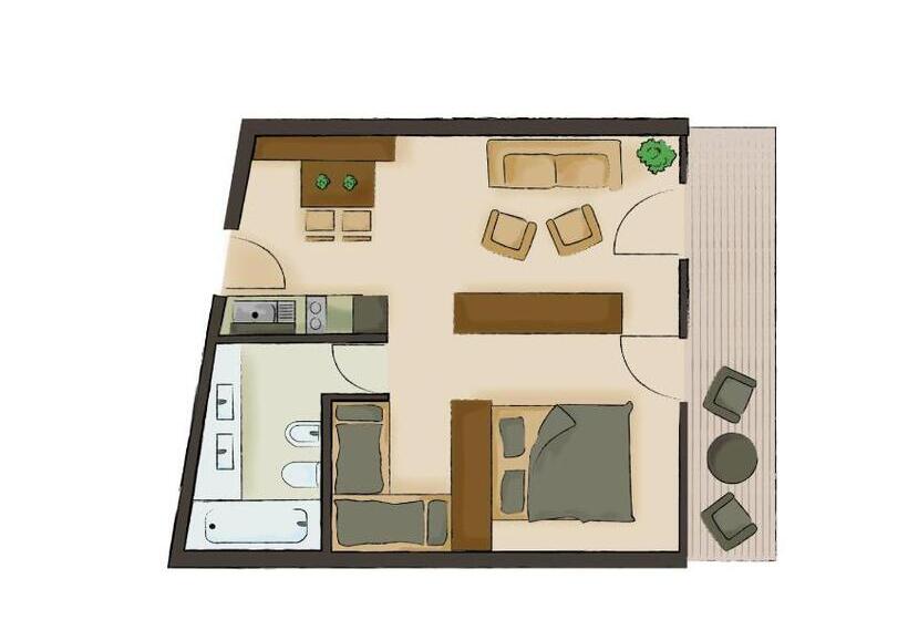 Апартаменты 2 Спальни, Residence Königswarte Strata