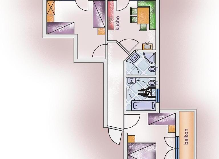 침실 2개 아파트, Haus Renate