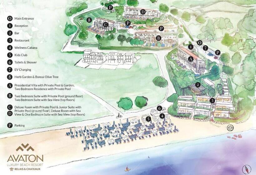 Люкс 2 Спальни, Avaton Luxury Beach Resort   Relais & Chateaux