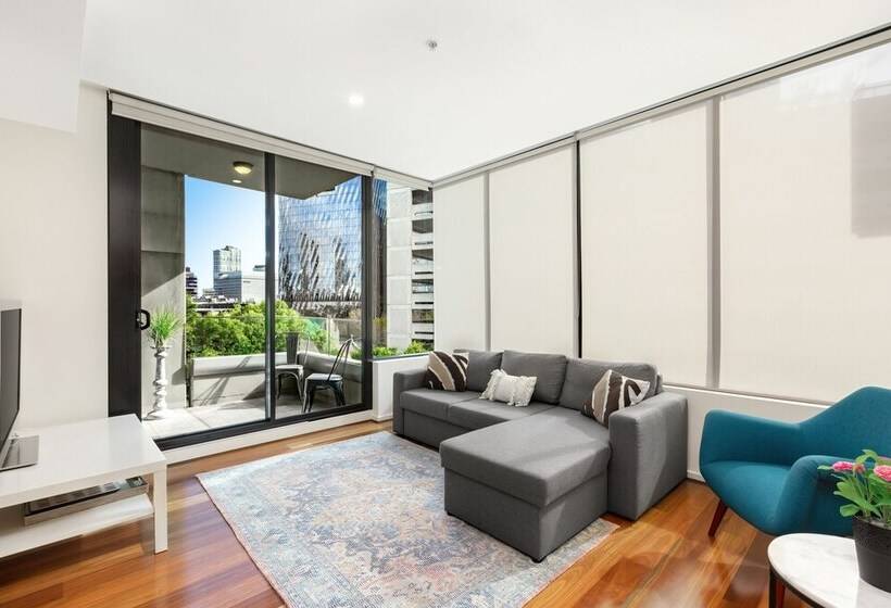 발코니가 있는 2 베드룸 아파트, Melbourne Holiday Apartments Flinders Wharf