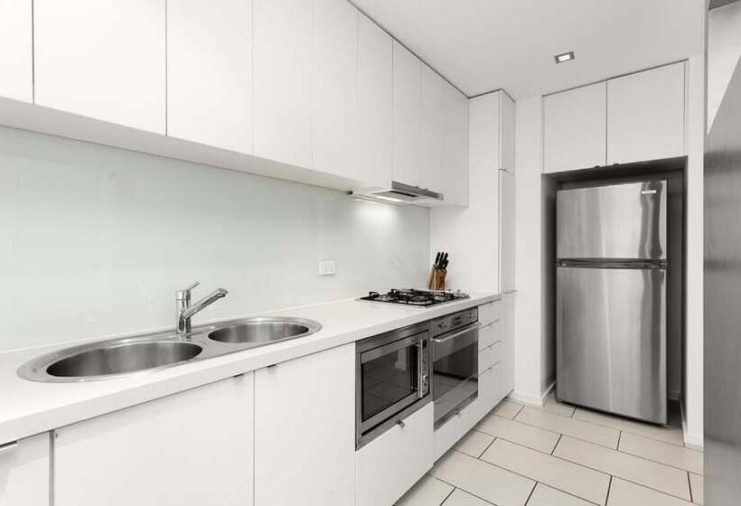 발코니가 있는 2 베드룸 아파트, Melbourne Holiday Apartments Flinders Wharf