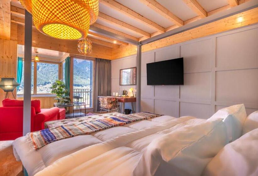 اتاق استاندارد با تخت بزرگ, Echor Himalayan Heights Luxe Manali