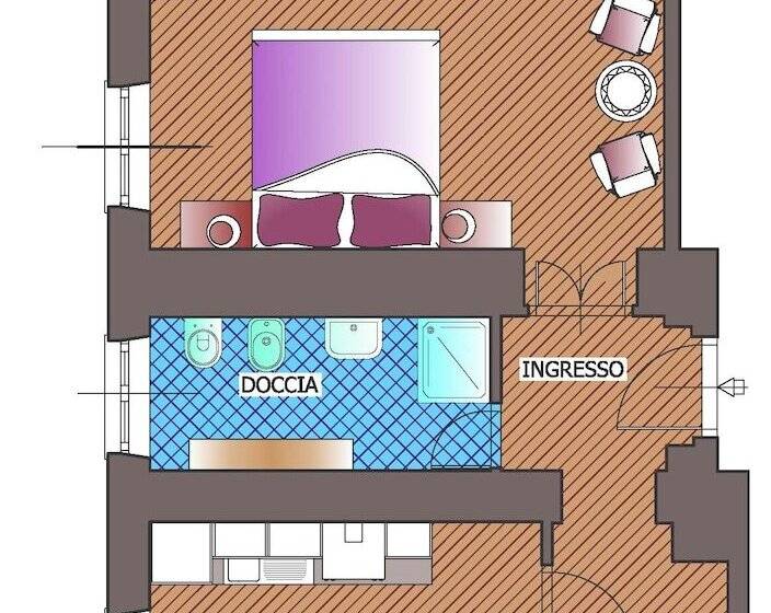 Апартаменты Комфорт 1 Спальня, B&b Villa Tavallini