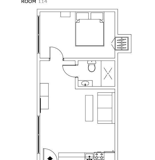 带厨房的标准房间, Howey Bay Motel