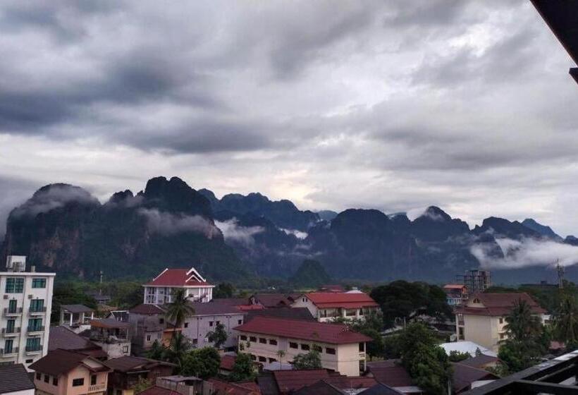 Номер Стандартный с Видом, Vangvieng Downtown Hotel 1